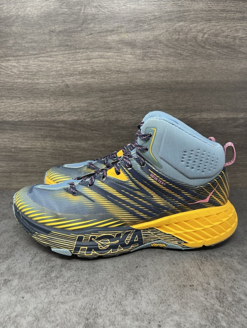 HOKA Speedgoat Mid 2 GTX Size 9 Womens Gore Tex Vibram Trail Hiking Shoes